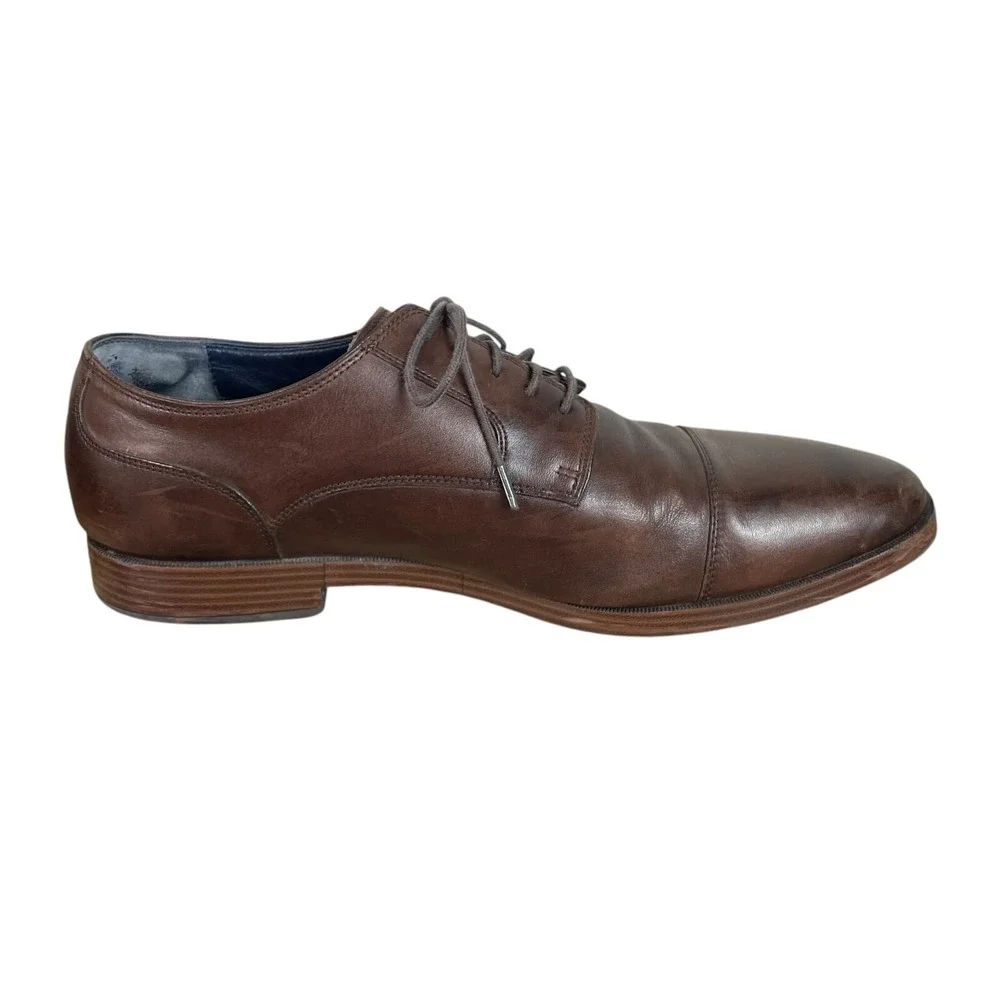 Cole Haan Mens Grand OS Warren Cap Toe Dress‎ Shoe 11.5M Brown Leather C25597